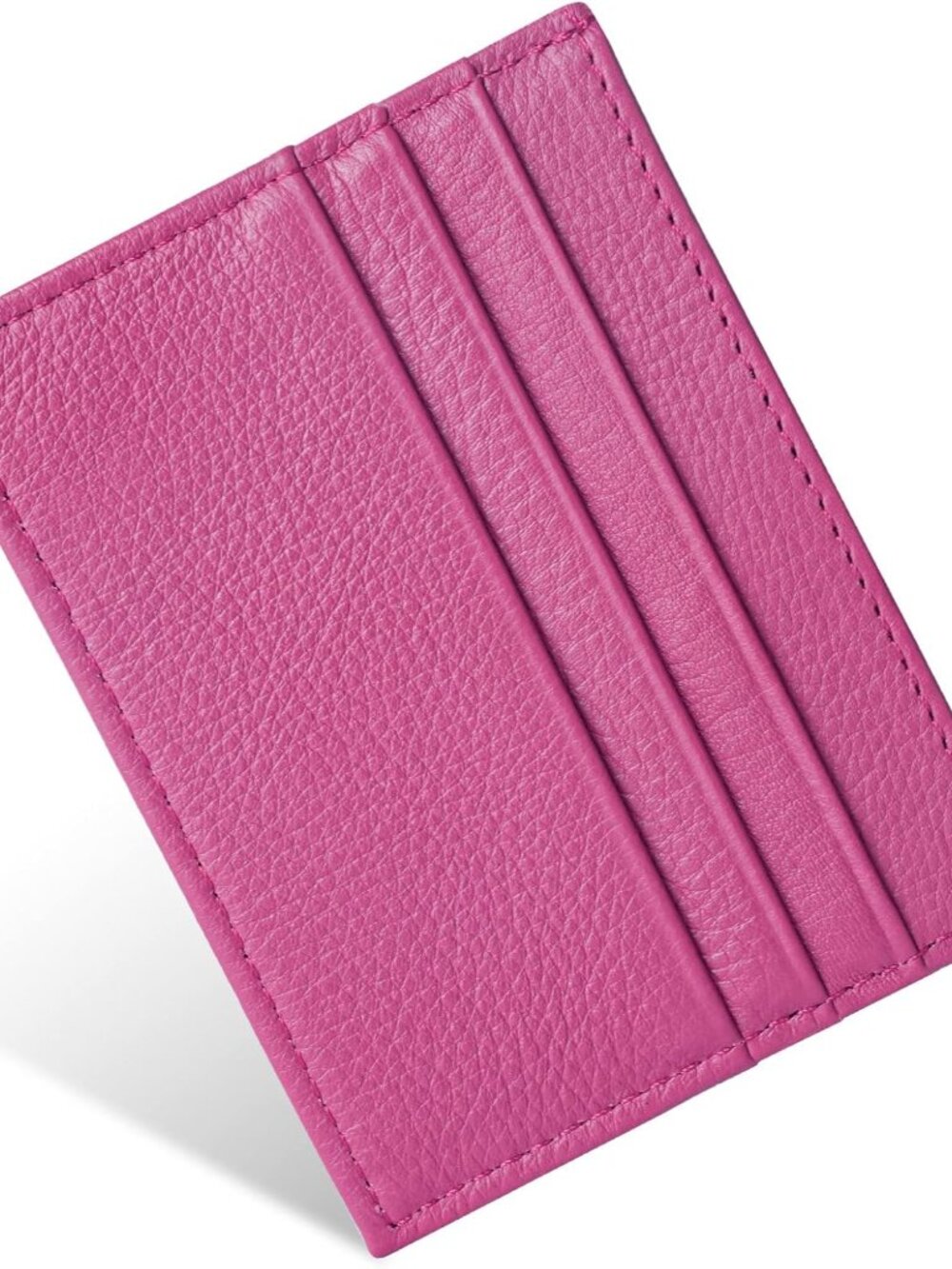 Leather Wallet, RFID Blocking Minimalist Card Holder, 6 Card Slots & 1 Pocket, F